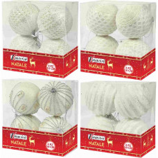 BOX 4 SFERE LUX BIANCHE DECOR.CM.10ASS. (8pz)